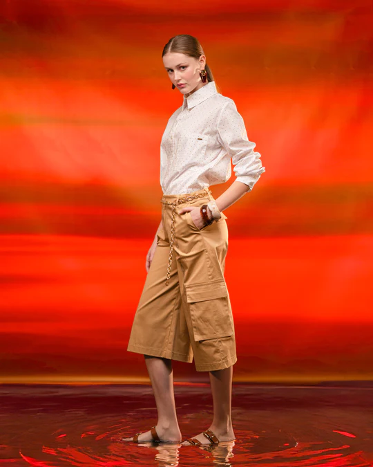 Clothes C.MANOLO SHIRT WITH RHINESTONES