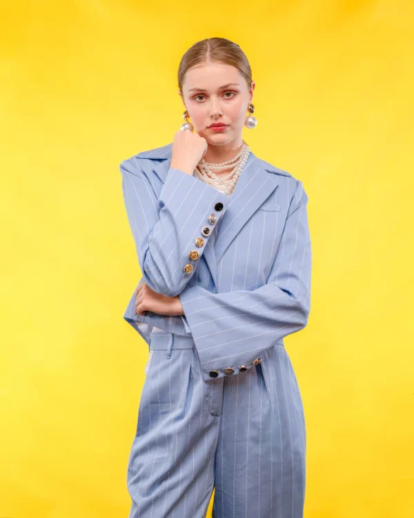 Clothes C.MANOLO SET GRACE STRIPED CROPPED BLAZER  AND GRACE STRIPED PANTS