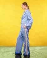 Clothing C.MANOLO GRACE STRIPED CROPPED BLAZER