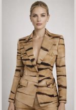 Clothes ELISABETTA FRANCHI DRILL JACKET WITH TIGER PRINT