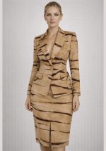 Clothing ELISABETTA FRANCHI DRILL SKIRT WITH TIGER PRINT 