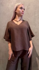 Clothes INNOCENT LINEN BLOUSE WITH V-NECK