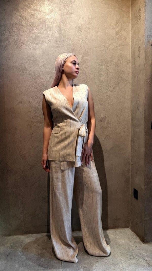 Clothes INNOCENT  LAYLEE SET WITH VEST AND LINEN TROUSERS