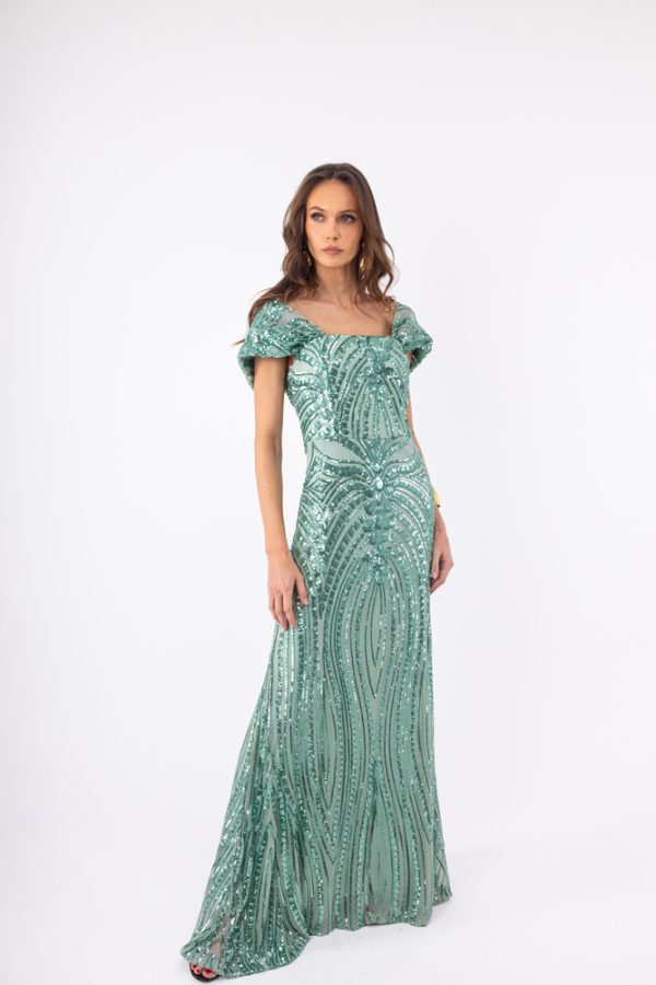 Clothes OPEN FASHION WOMEN’S  MAXI DRESS WITH STUNNING SEQUINS