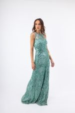 Clothes OPEN FASHION WOMEN’S MAXI DRESS WITH INTRICATE SEQUINS AND EMBROIDERY