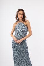 Clothes OPEN FASHION WOMEN’S  MAXI DRESS EMBELLISHED WITH SEQUINS & FRINGES
