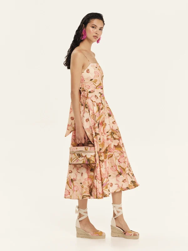 Clothes KOURBELA MIDI DRESS – LINEN BOUQUET