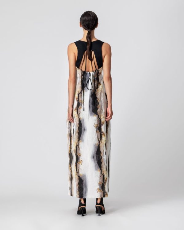 New Collection LOTUS EATERS OPEN BACK PRINTED DRESS