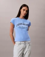 New Collection CALVIN KLEIN JEANS SLIM VARSITY LOGO T-SHIRT