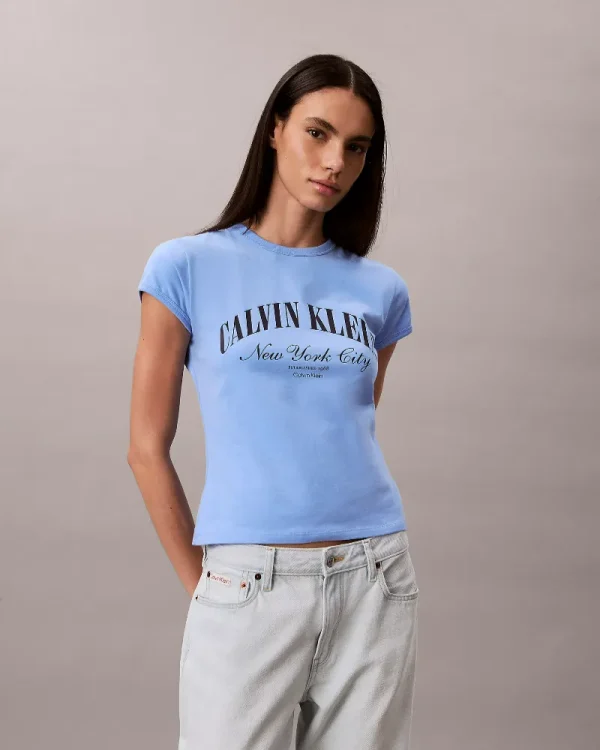 New Collection CALVIN KLEIN JEANS SLIM VARSITY LOGO T-SHIRT