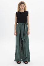 New Collection BLACK & BLACK WIDE LEG BELTED PANTS
