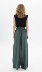 New Collection BLACK & BLACK WIDE LEG BELTED PANTS