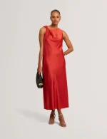 New Collection TED BAKER ELOUIZE TWIST DETAIL MIDI DRESS