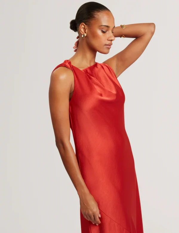 New Collection TED BAKER ELOUIZE TWIST DETAIL MIDI DRESS