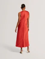 New Collection TED BAKER ELOUIZE TWIST DETAIL MIDI DRESS