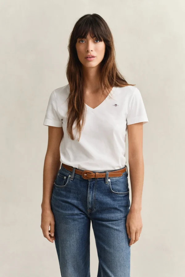 Clothes GANT V-NECK SHIELD T-SHIRT