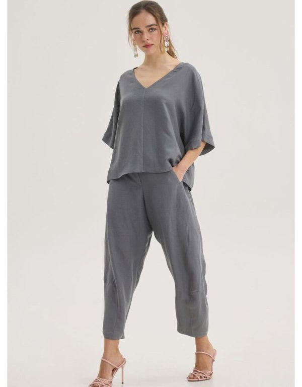 Clothes INNOCENT LINEN BLOUSE WITH V-NECK