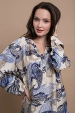 Clothes OPEN FASHION COMFORTABLE SHIRT IN BLUE SHADES