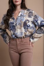 Clothes OPEN FASHION COMFORTABLE SHIRT IN BLUE SHADES