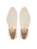 New Collection MICHAEL KORS NOVA SLIP-ON TRAINERS IN PALE GOLD METALLIC STRETCH MESH