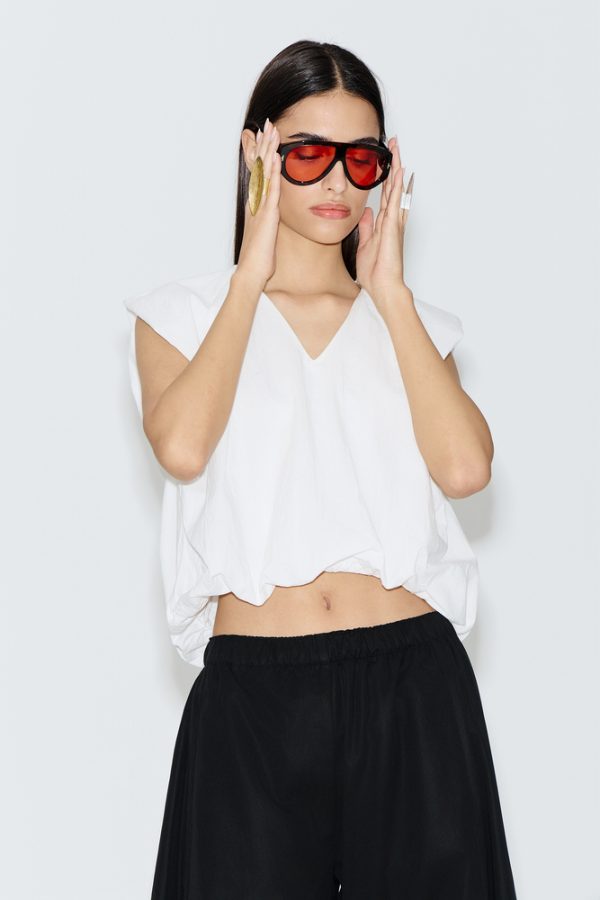 Clothes AVANT GARDE  V-NECK  CROP TOP