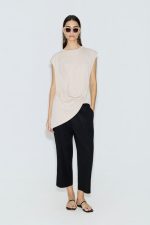 Clothes AVANT GARDE ASYMMETRIC DRAPED TOP WITH FLOW