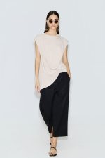 Clothes AVANT GARDE ASYMMETRIC DRAPED TOP WITH FLOW