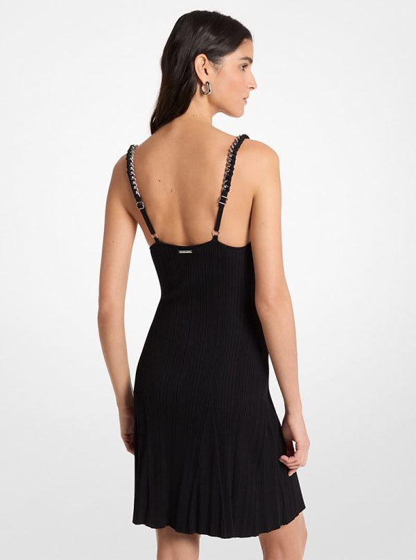 New collection MICHAEL Michael Kors Chain Embellished Stretch Knit Tank Dress