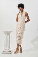 Clothes BE YOU MIDI LACE DRESS AZURE