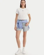New Collection CALVIN KLEIN JEANS YAF T-SHIRT A-SS LOGO CROPPED TEE
