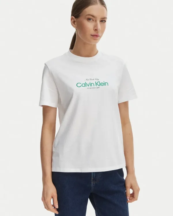 New Collection CALVIN KLEIN JEANS T-SHIRT NYC LOGO CLASSIC FIT