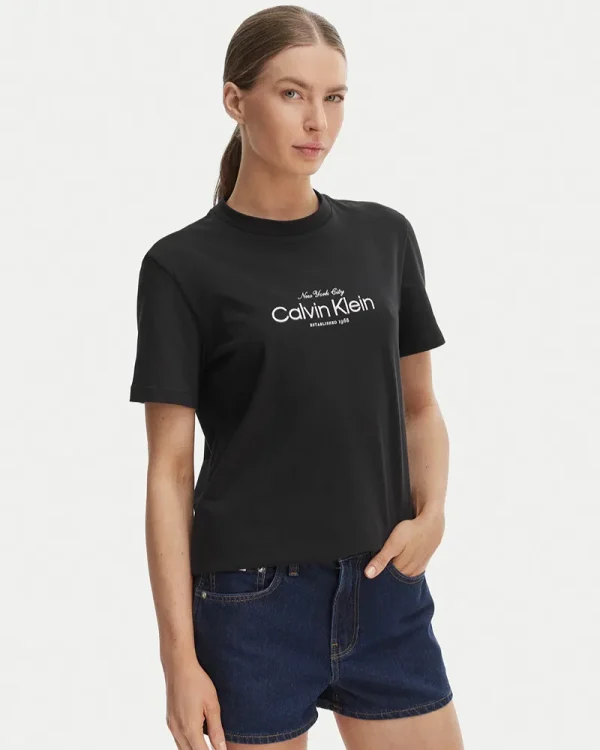New Collection CALVIN KLEIN JEANS T- SHIRT NYC LOGO CLASSIC FIT