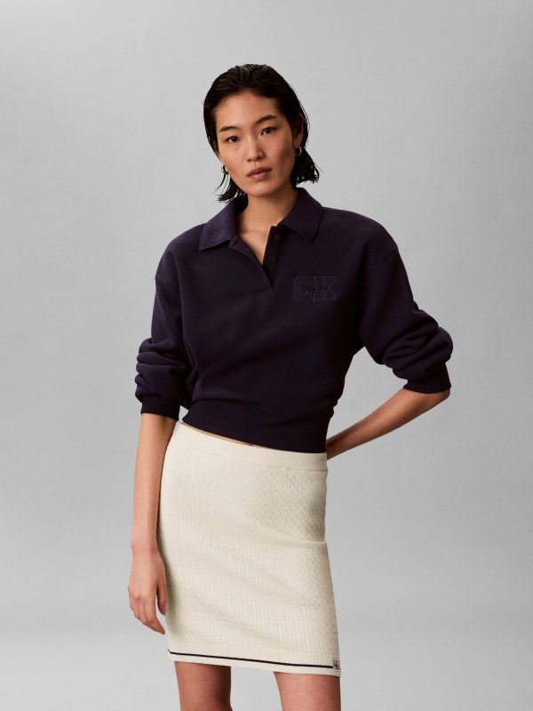 New Collection CALVIN KLEIN JEANS MICROCABLE MINI SKIRT