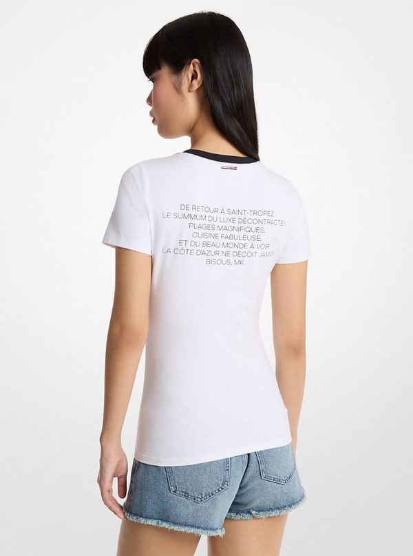 New collection MICHAEL KORS ST. TROPEZ STRECH COTTON T-SHIRT