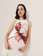 New Collection TED BAKER BROSA PRINTED HELTER NECK TOP