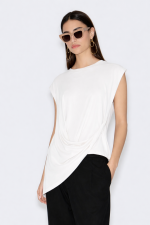 Clothes AVANT GARDE ASYMMETRIC DRAPED TOP WITH FLOW