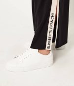 Clothing ELISABETTA FRANCHI KNIT FABRIC TROUSERS WITH SHINY VISCOSE BANDS