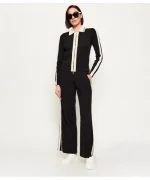 Clothing ELISABETTA FRANCHI KNIT FABRIC TROUSERS WITH SHINY VISCOSE BANDS