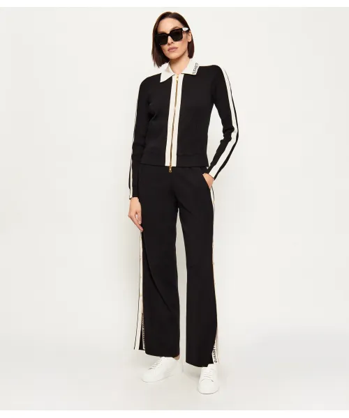 Clothes ELISABETTA FRANCHI KNIT FABRIC TROUSERS WITH SHINY VISCOSE BANDS
