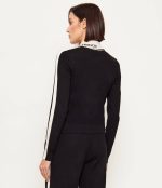 Clothing ELISABETTA FRANCHI KNIT FABRIC JACKET WITH SHINY VISCOSE BANDS