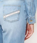 Clothing ELISABETTA FRANCHI DENIM JUMPSUIT WITH LETTERING DETAIL