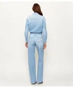 Clothing ELISABETTA FRANCHI DENIM JUMPSUIT WITH LETTERING DETAIL