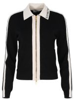 Clothing ELISABETTA FRANCHI KNIT FABRIC JACKET WITH SHINY VISCOSE BANDS
