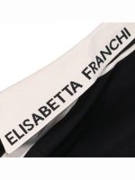 Clothing ELISABETTA FRANCHI KNIT FABRIC JACKET WITH SHINY VISCOSE BANDS