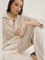 Clothes INNOCENT PERFORATED BLOUSE WITH COLLAR