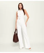 Clothing ELISABETTA FRANCHI DENIM JUMPSUIT WITH LOGO DETAIL