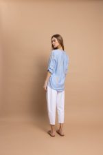 Clothes OPEN FASHION SHIRT-BLOUSE WITH GOLD PAISLEY PATTERN