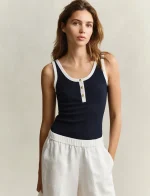 Clothes GANT CONTRAST COLOR RIBBED TANK TOP