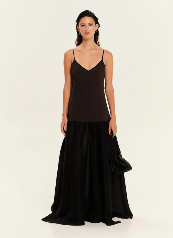 Clothes KOURBELA SAND AND WATER MAXI DRESS WITH FINE STRAPS