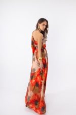 Clothes OPEN FASHION WOMEN’S ONE-SHOULDER MAXI DRESS  WITH BELT & FLOWY FIT